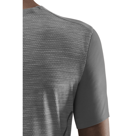 Run Short Sleeve Shirt, Women, Grey, Back Detail