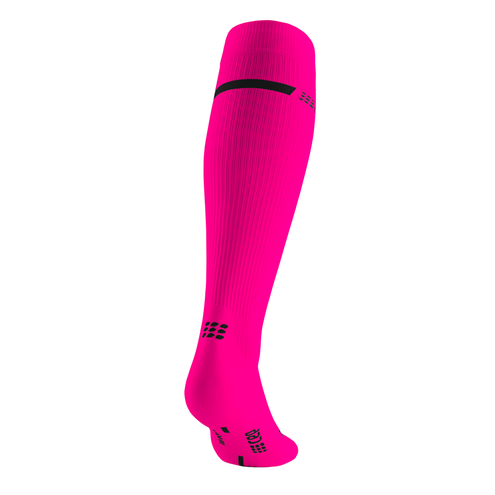 Neon Tall Compression Socks, Women, Neon Pink, Back View