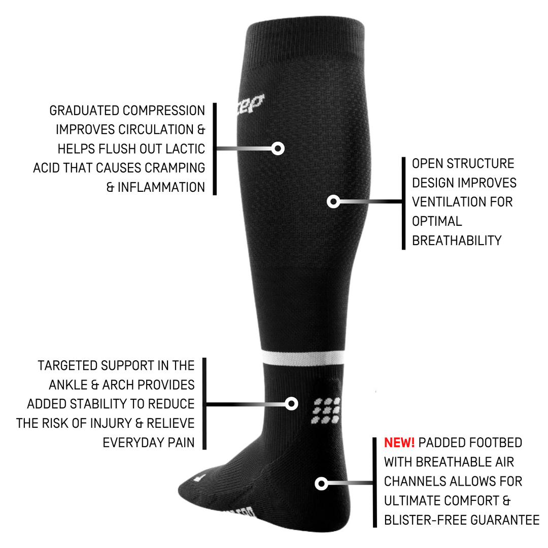 The Run Compression Tall Socks 4.0, Men, Black, Detail