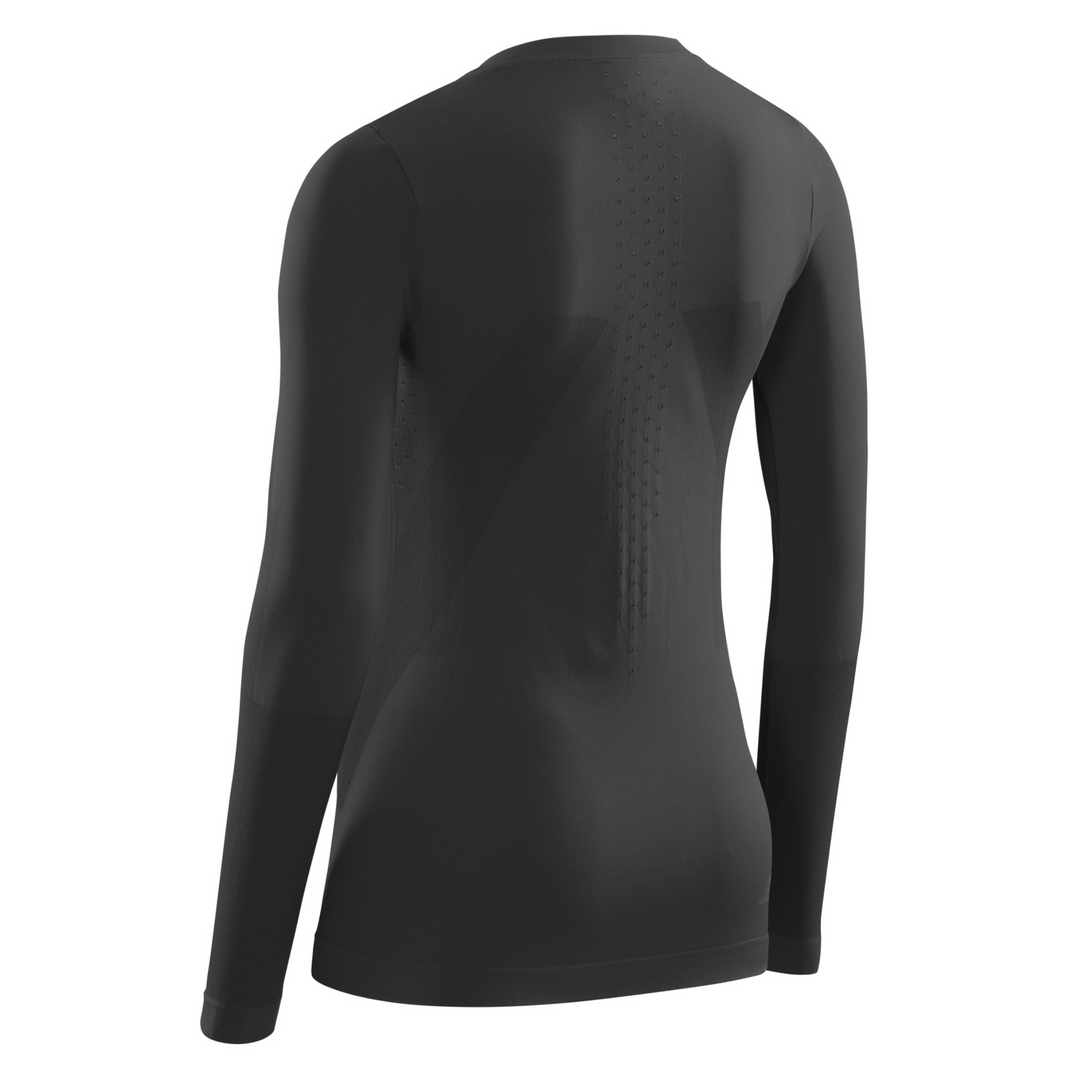 Cold Weather Long Sleeve Base Shirt, Women, Black, Back View