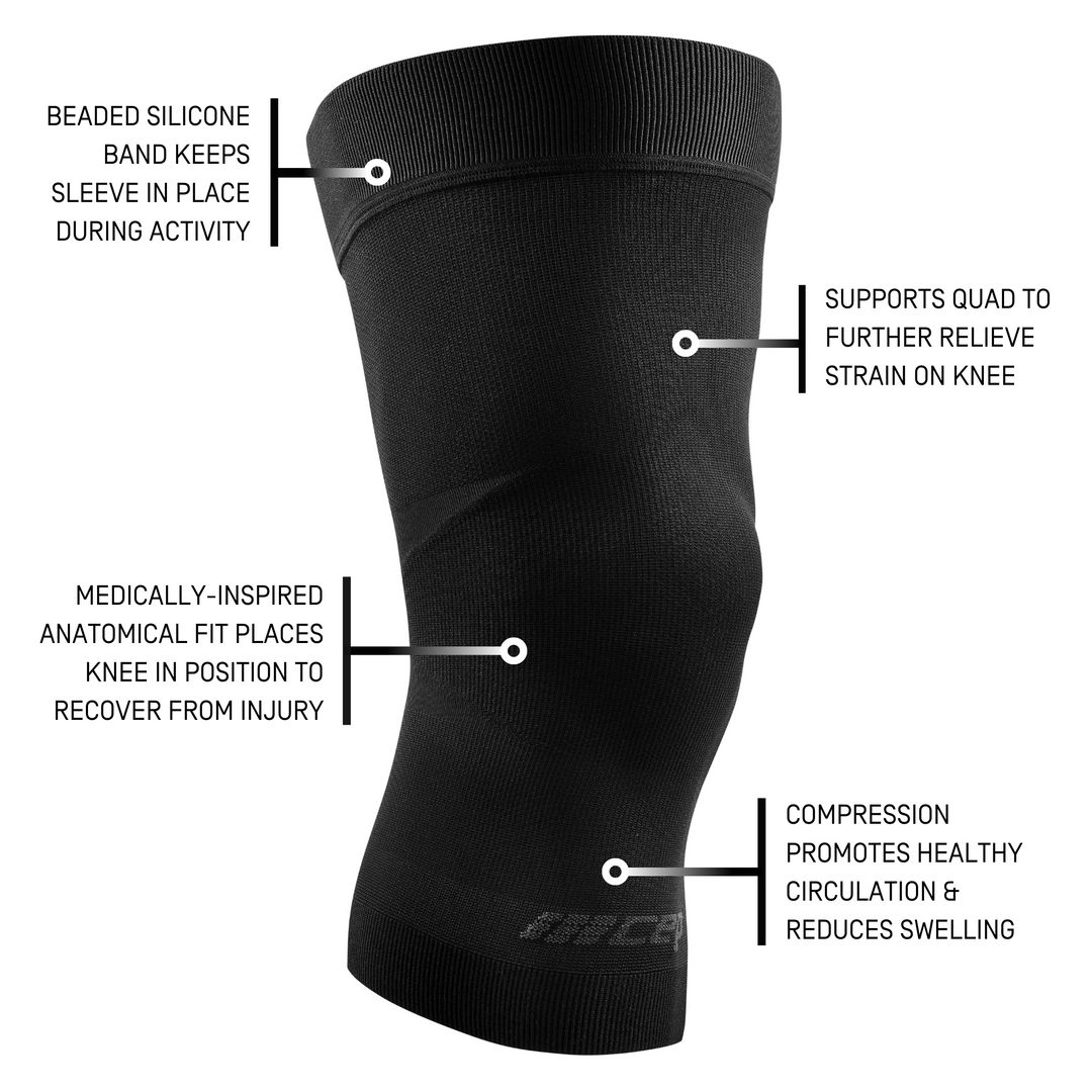 Light Support Knee Sleeve, Black-Light, Details