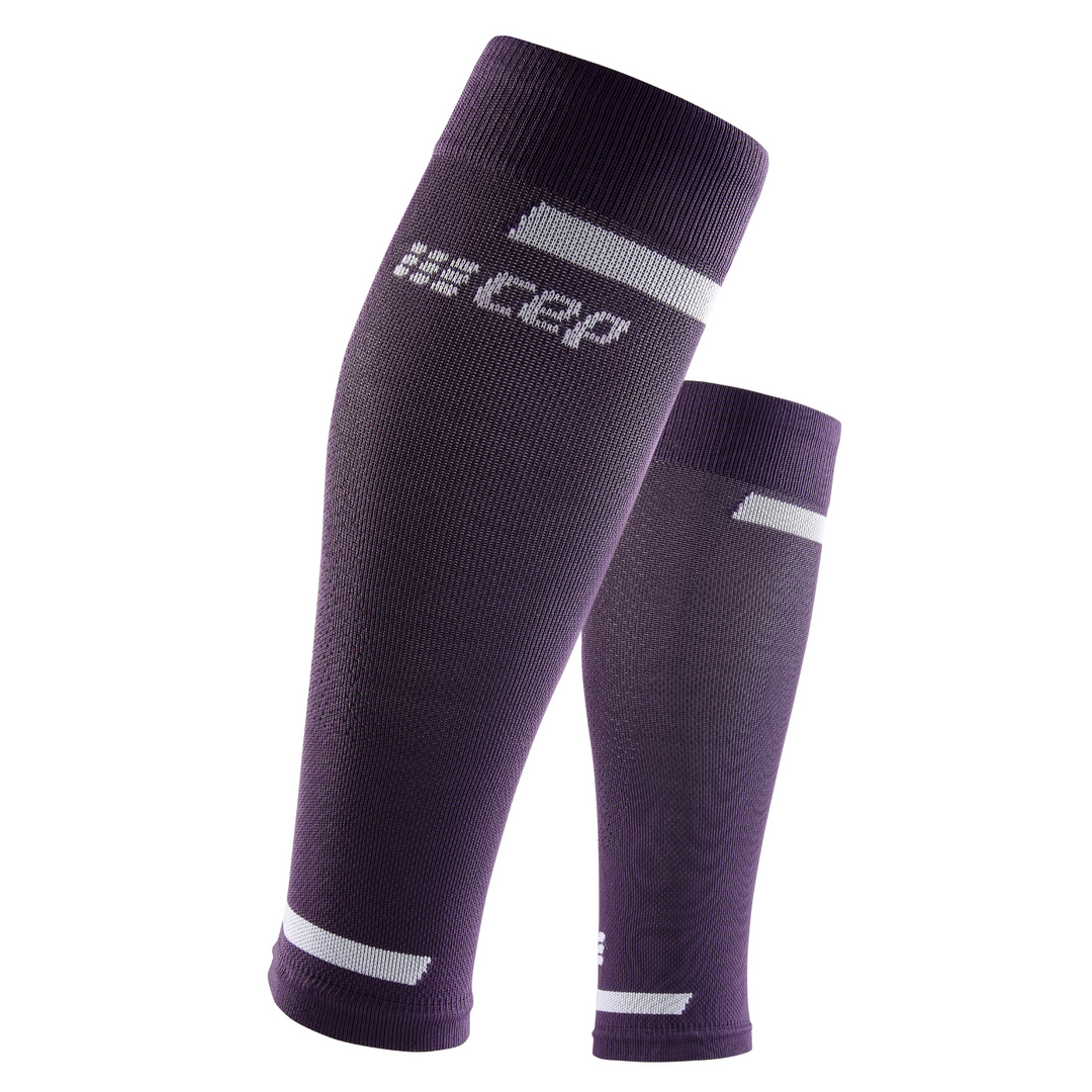 The Run Compression Calf Sleeves 4.0, Men, Violet, Front View
