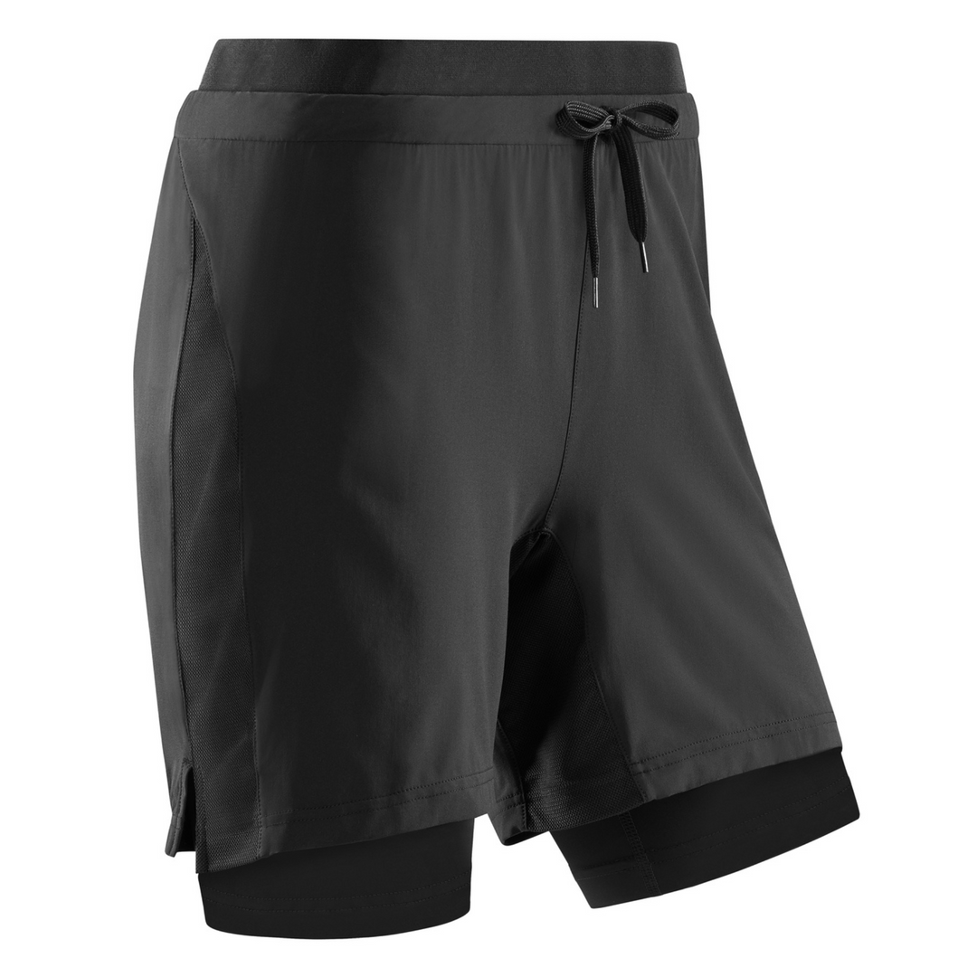 Training 2-in-1 Shorts, Women, Black, Front View