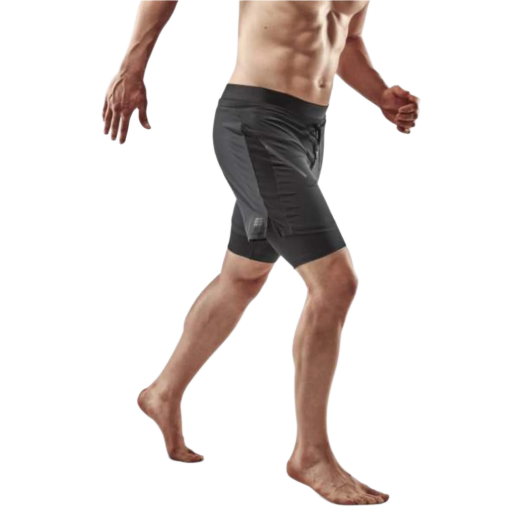 Men s Training Shorts 2 in 1 Running Gym CEP Compression