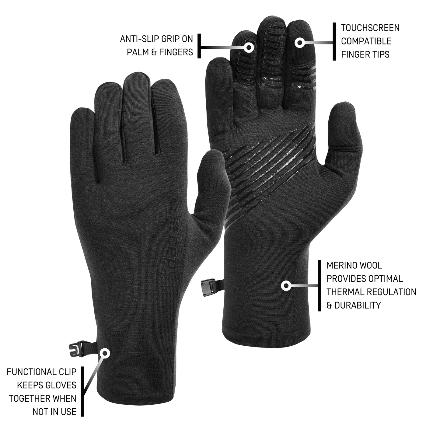 Waterproof Finger Touch Screen Non-Slip Cold Resistant Gloves 