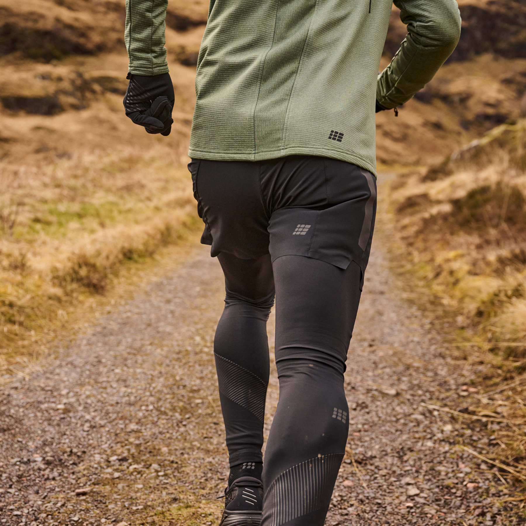 Windproof top tights mens
