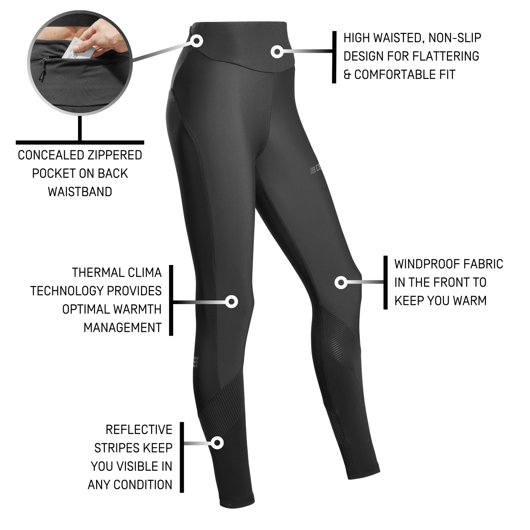 Cold Weather Tights for Women CEP Athletic Compression Sportswear CEP Compression