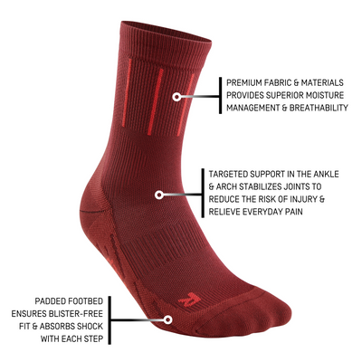 Pinstripe Mid Cut Compression Socks, Men
