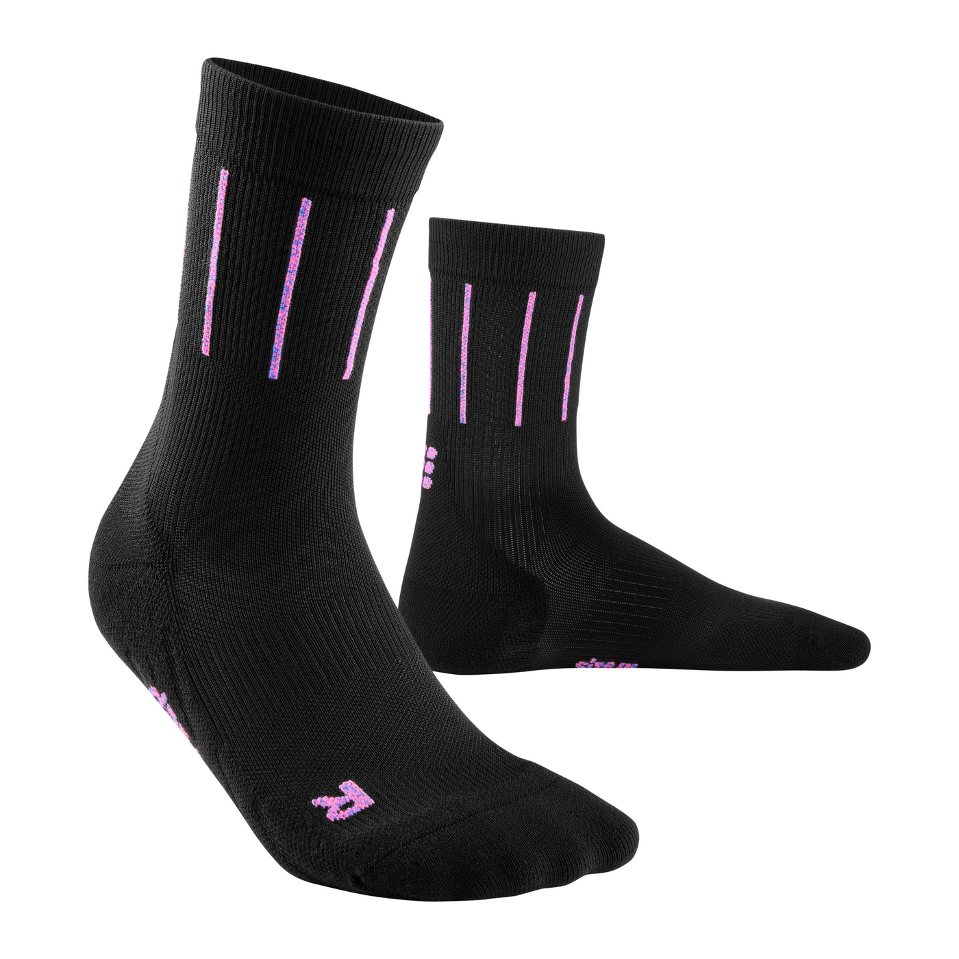 Pinstripe Mid Cut Compression Socks, Women