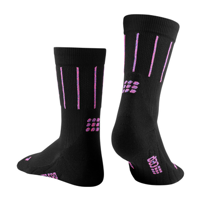 Pinstripe Mid Cut Compression Socks, Women