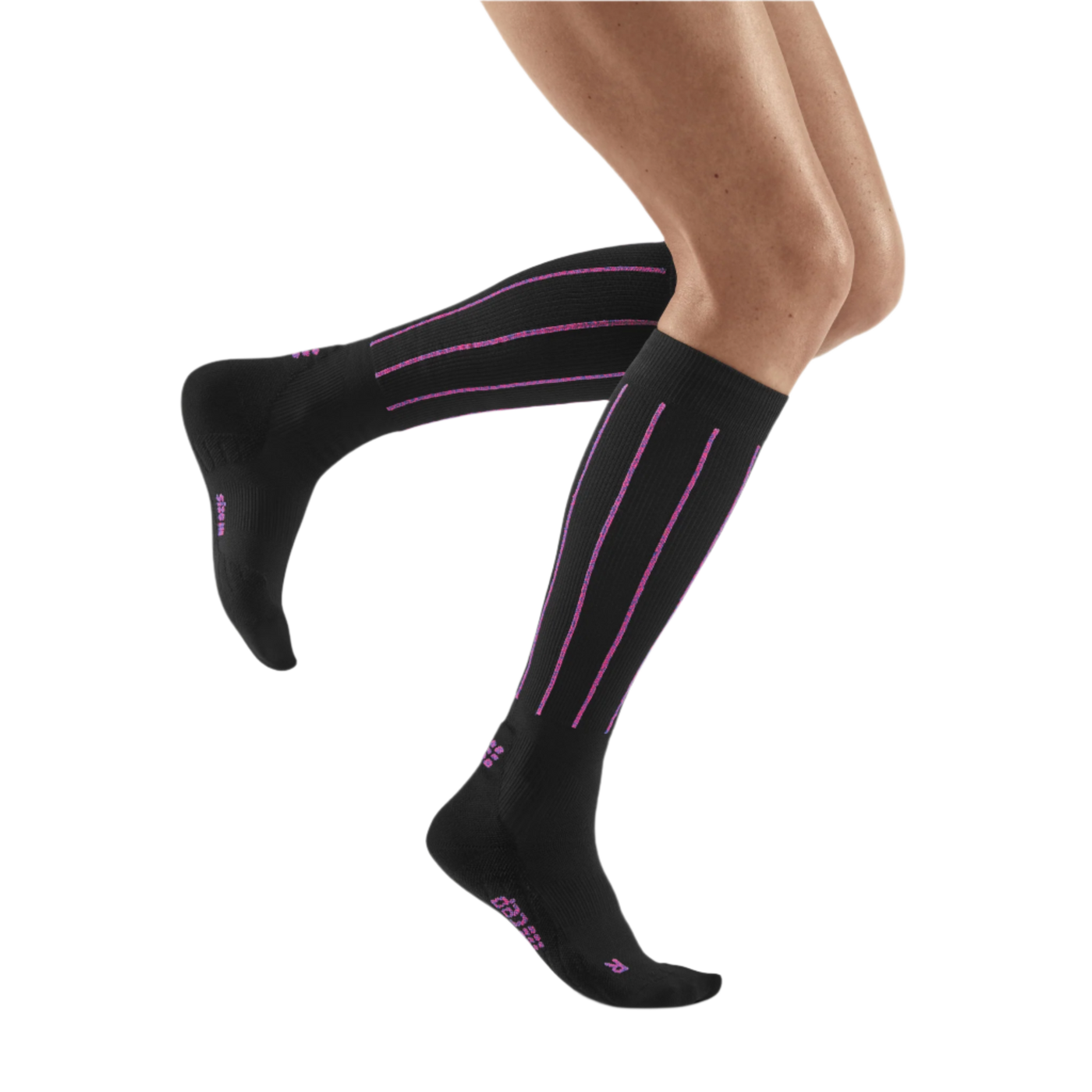 Pinstripe Tall Compression Socks, Women
