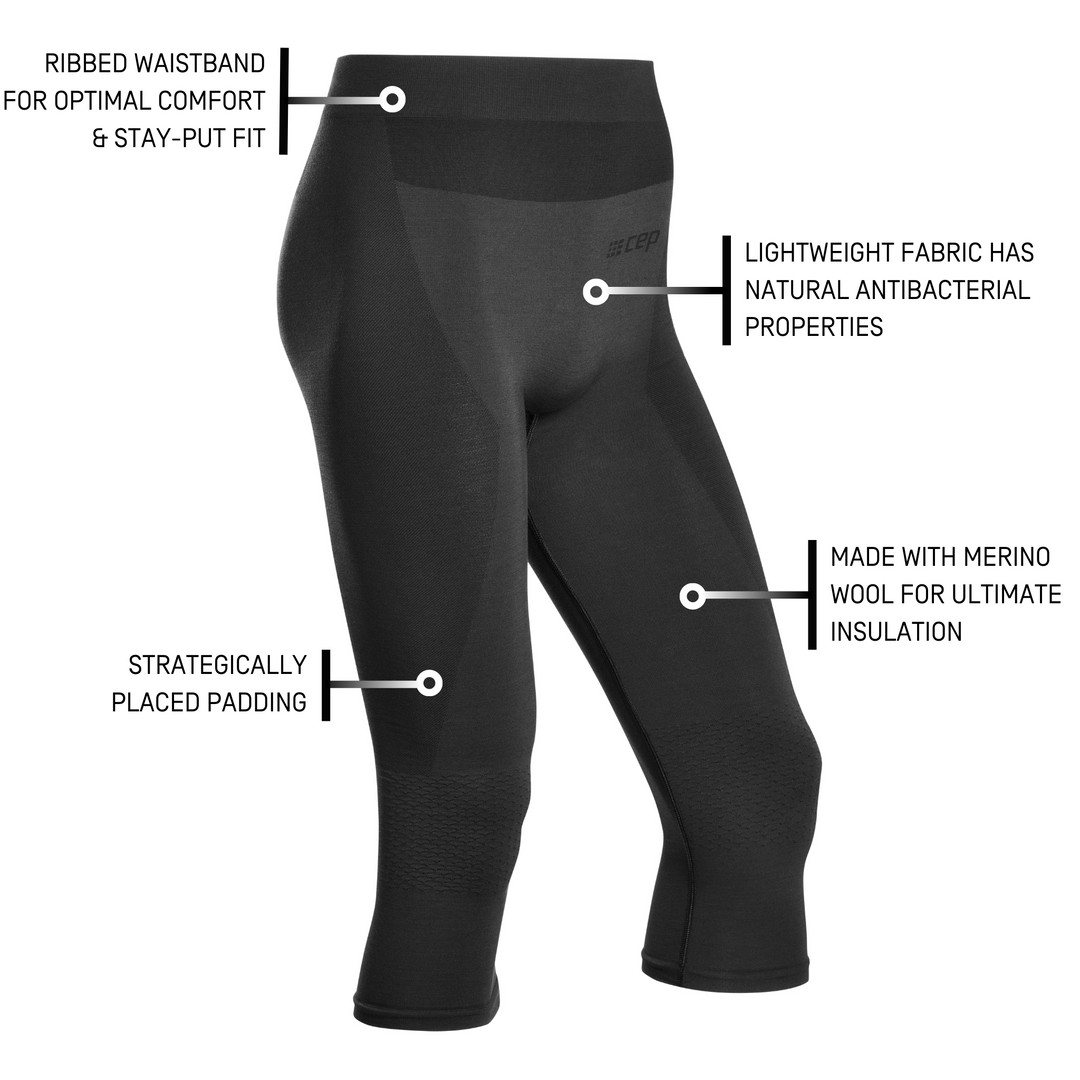 Ski Merino ¾ Base Tights for Men  CEP Athletic Compression Sportswear – CEP  Compression