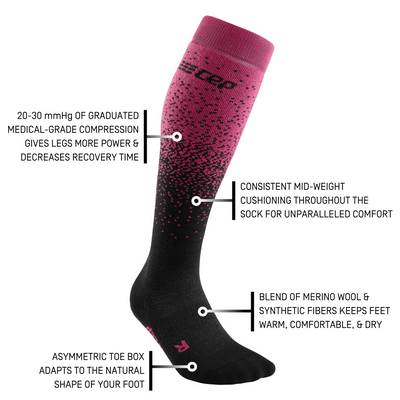 Ski Snowfall Tall Compression Socks, Women