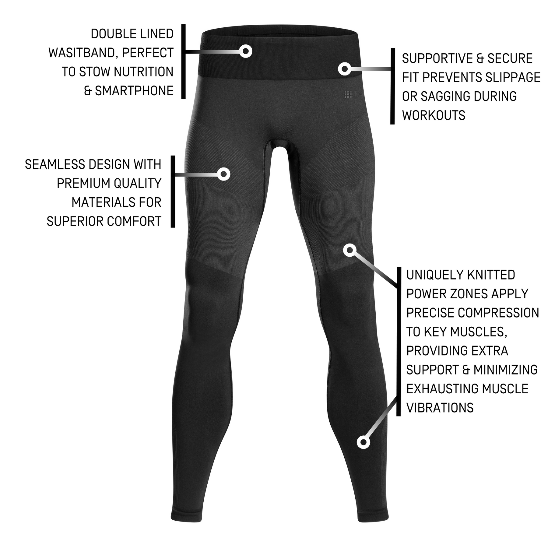 The Run Seamless Tights for Men CEP Athletic Compression Sportswear CEP Compression