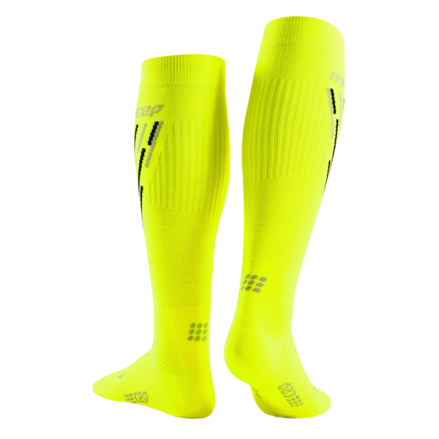 Ski Thermo Tall Compression Socks, Women, Flash Yellow - Rear View