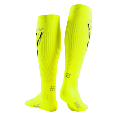 Ski Thermo Tall Compression Socks, Women, Flash Yellow - Rear View