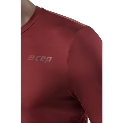 Run Long Sleeve Shirt, Men, Dark Red, Logo Detail