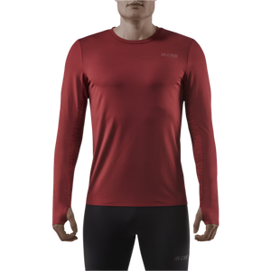 Run Long Sleeve Shirt, Men, Dark Red