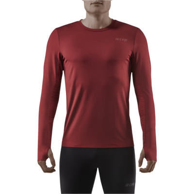 Run Long Sleeve Shirt, Men, Dark Red