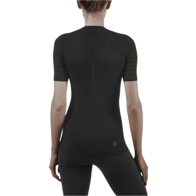 Ultralight Short Sleeve Shirt, Women, Black, Back View Model