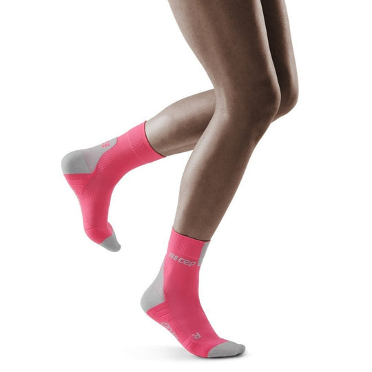 Calcetines cortos de compresión 3.0, mujer, rosa/gris claro