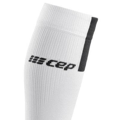 Tall Compression Socks 3.0, Men, White Dark Grey - Logo Detail