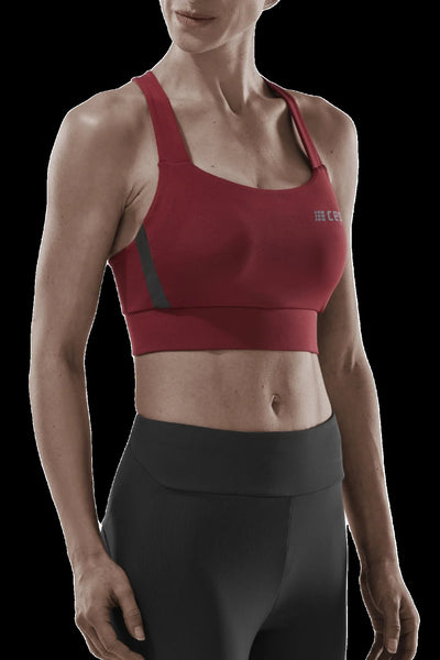 Sports Bra, Cardio Cherry, Front Alternate View Model