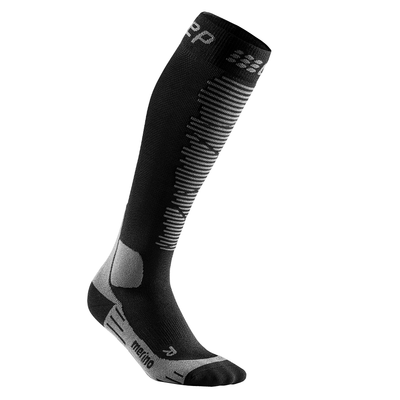 Ski Merino Tall Compression Socks, Men, Black/Anthracite