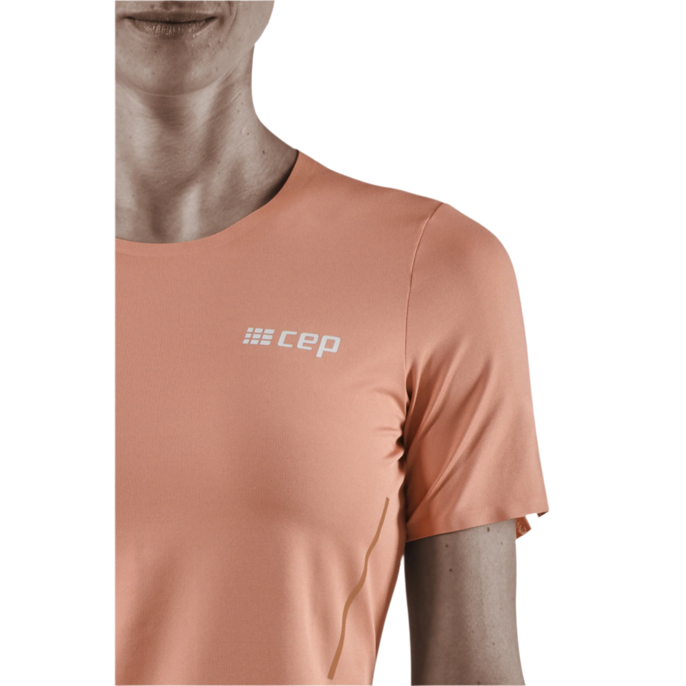 Run Short Sleeve Shirt, Women, Rose, Logo Detail