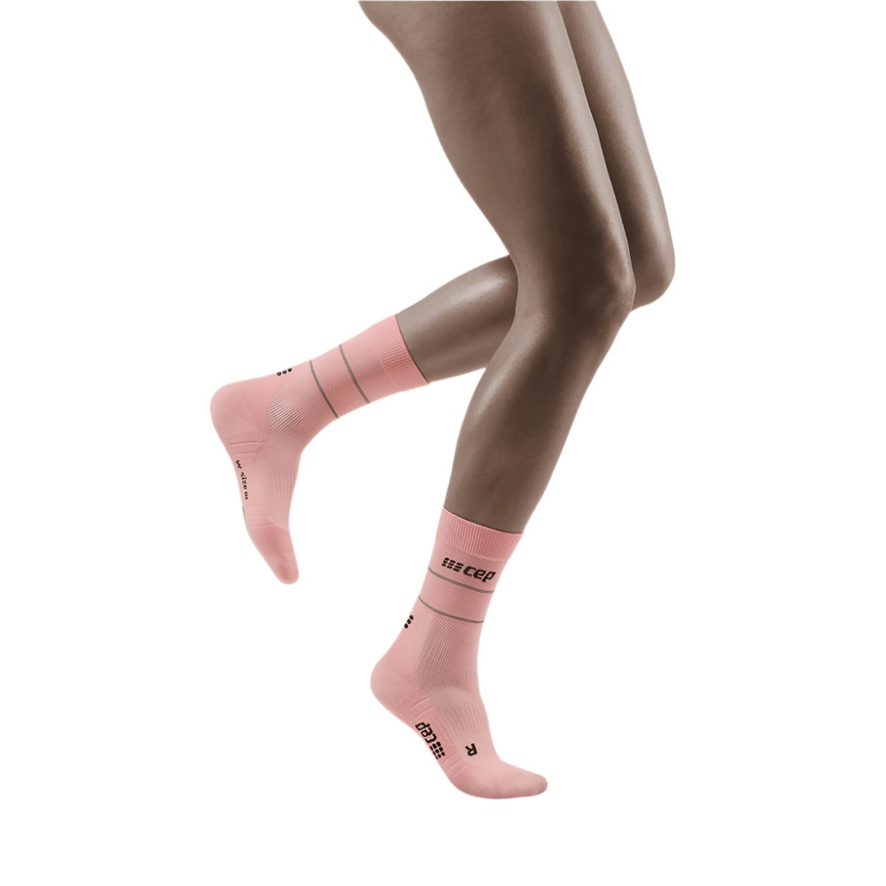 Reflective Mid Cut Compression Socks, Women [Discontinued Colors]