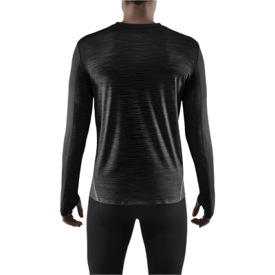 Run Long Sleeve Shirt, Men, Black, Back View Model