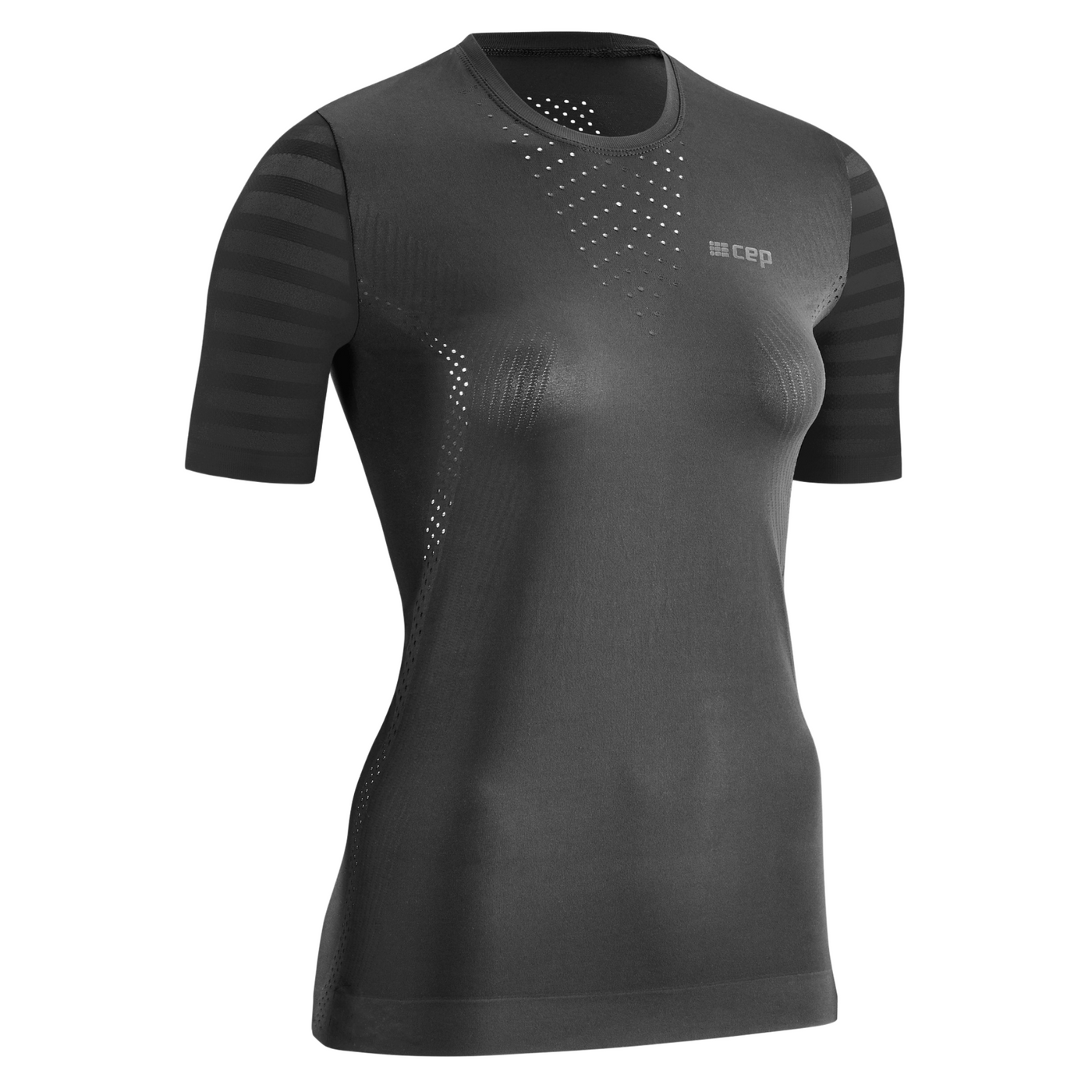 Ultralight Short Sleeve Shirt, Women, Black, Front View