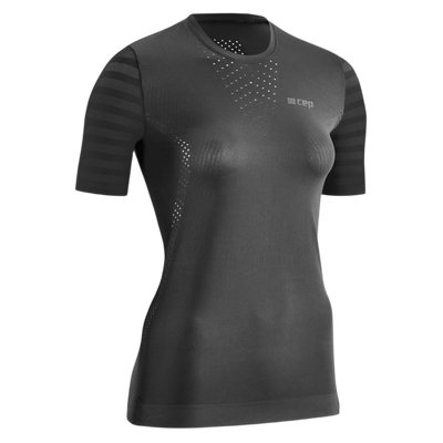 Ultralight Short Sleeve Shirt, Women, Black, Front View