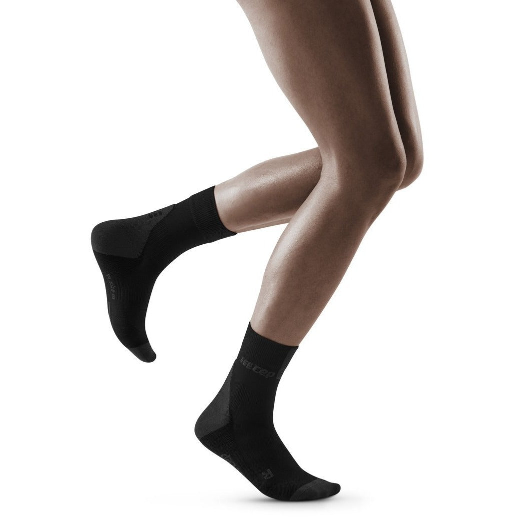 Κοντές κάλτσες συμπίεσης 3.0, γυναικείες, μαύρες/σκούρο γκρι