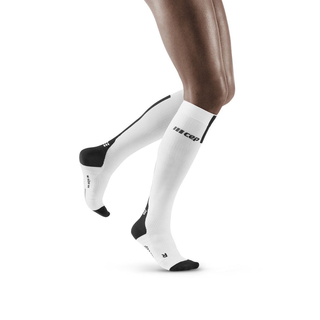 Ψηλές Κάλτσες Συμπίεσης 3.0, Γυναικείες, Λευκό/Σκούρο Γκρι