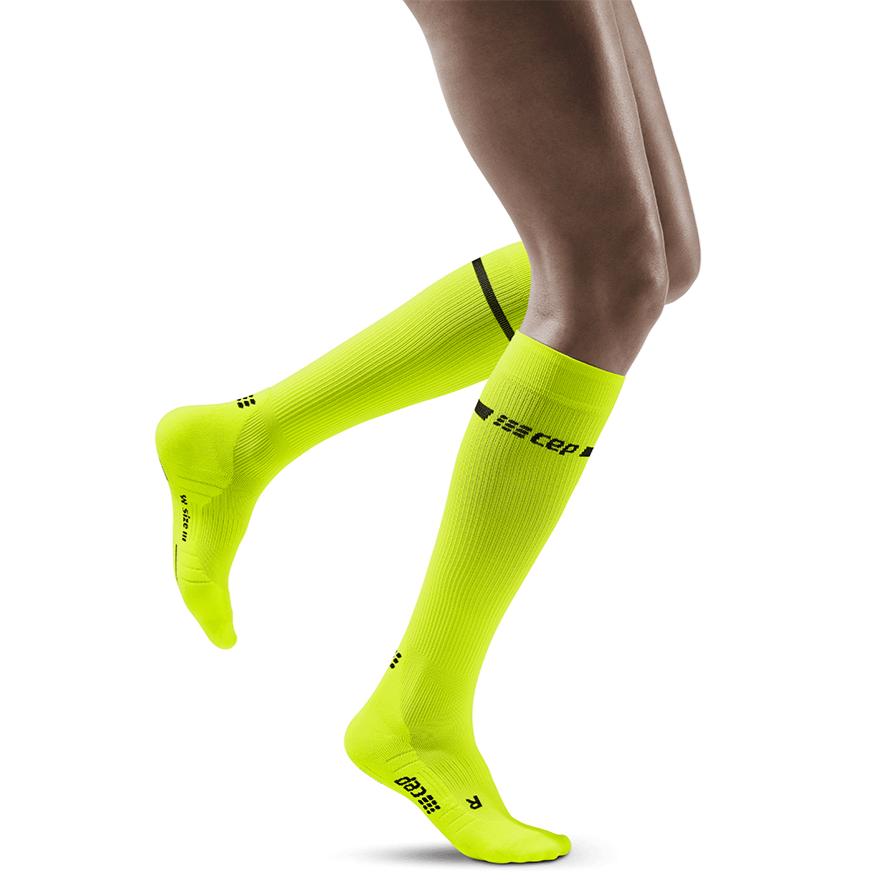 Neon Tall Compression Socks, Women, Neon Yellow