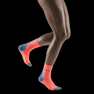 Short Compression Socks 3.0, Women, Coral/Grey