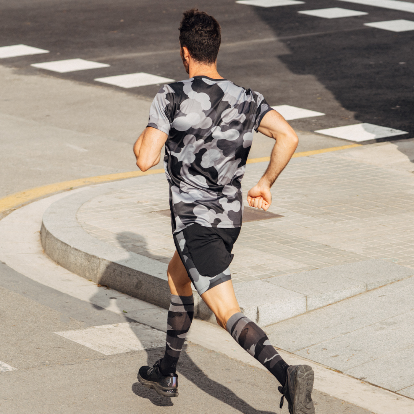 Camocloud Short Sleeve Shirt, Men, Black/Grey Camo, Lifestyle 2