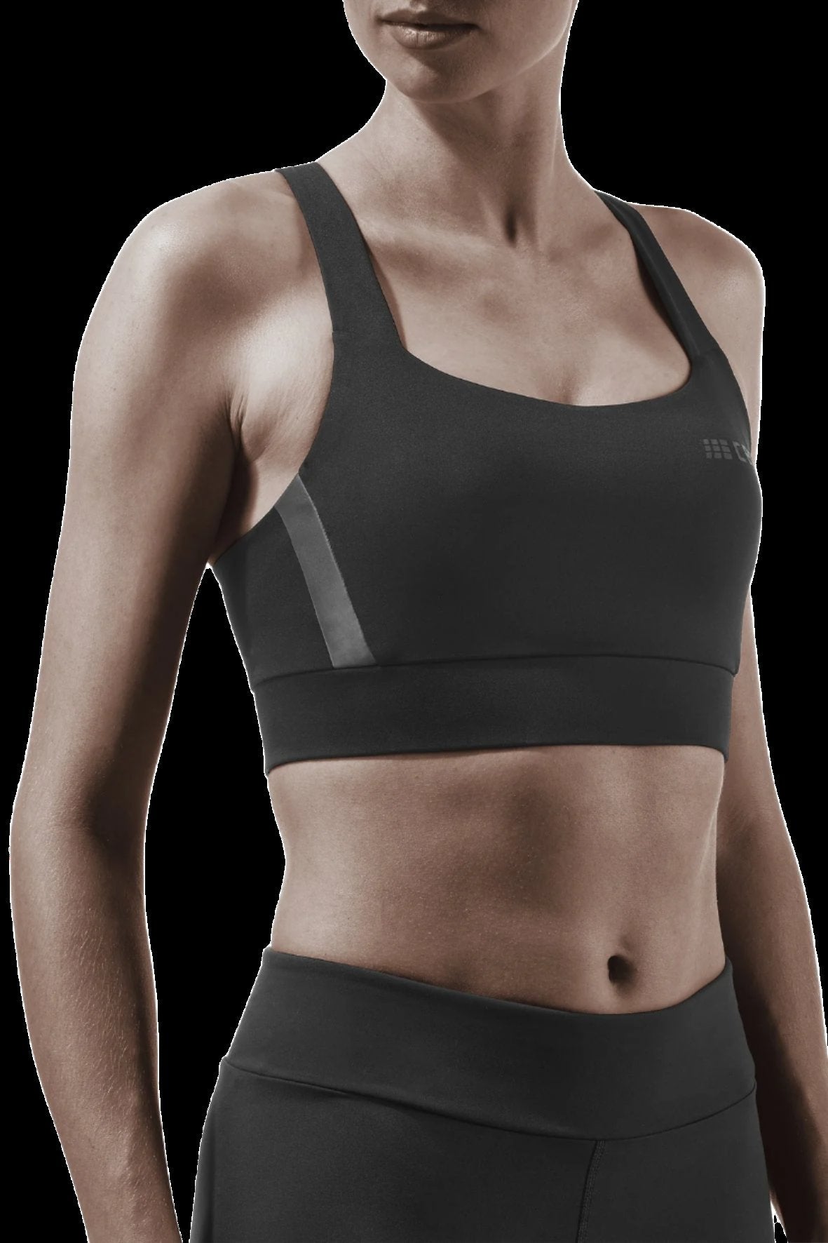 Sports Bra, Black, Front Alternative View Model