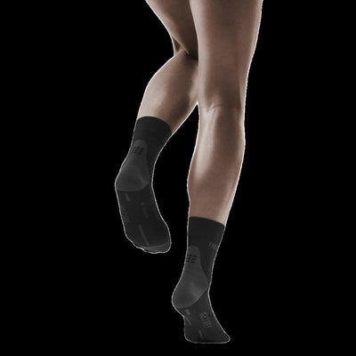 Short Compression Socks 3.0, Women, Black/Dark Grey - Back View - Model