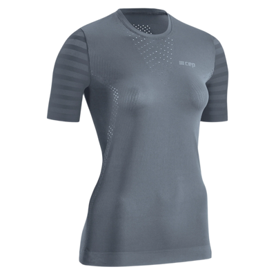 Ultralight Short Sleeve Shirt, Women, Grey, Front View