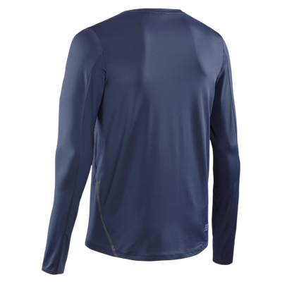 Chevron Long Sleeve Shirt, Men, Peacoat/Blue, Back View