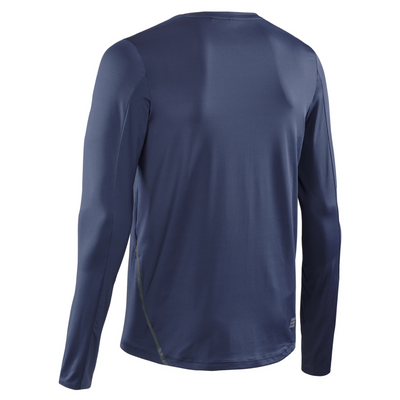 Chevron Long Sleeve Shirt, Men, Peacoat/Blue, Back View