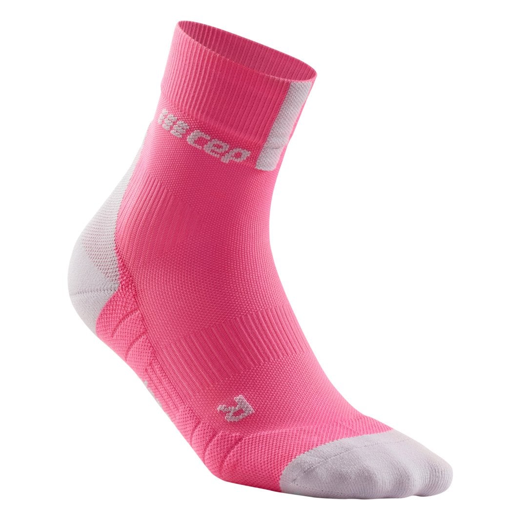 Short Compression Socks 3.0, Women, Rose/Light Grey - Side View