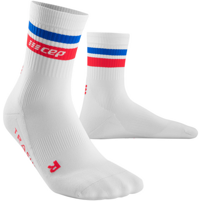 Trashless socks, Mid Cut, Men, White/Blue & Red 