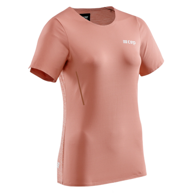 Run Short Sleeve Shirt, Women, Rose, Front View
