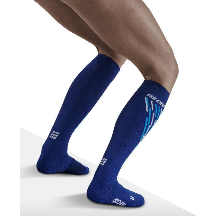Ski Thermo Socks, Women, Blue/Azure - Back View Model