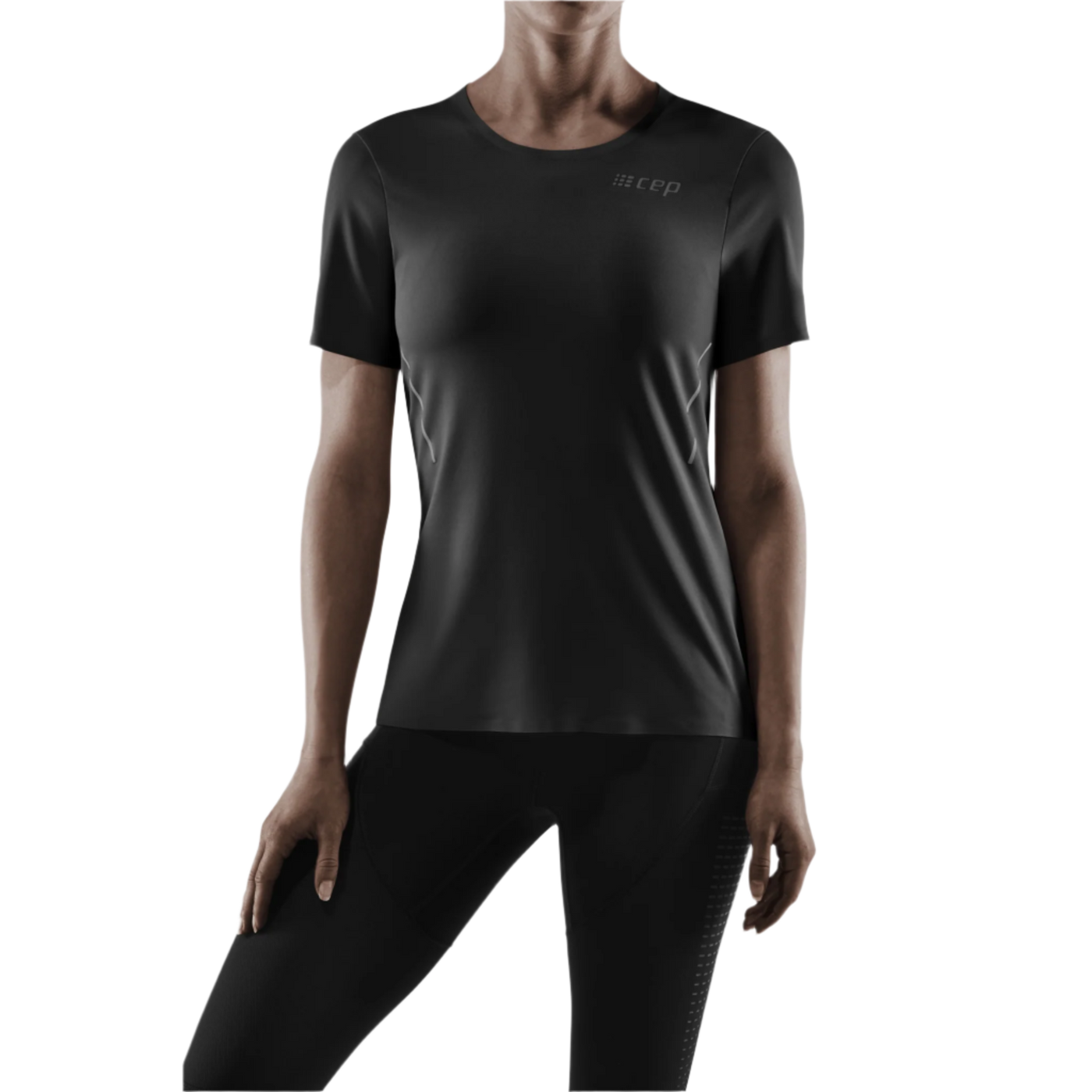 Run Short Sleeve Shirt, Women, Black