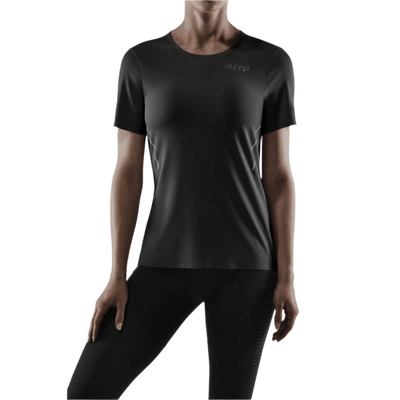 Run Short Sleeve Shirt, Women, Black