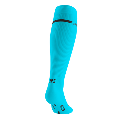 Neon Tall Compression Socks, Women, Neon Blue, Back View